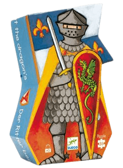 image Puzzle Silhouette - Le chevalier au dragon