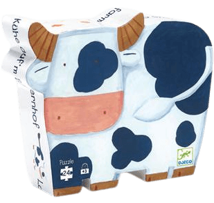 image Puzzle Silhouette - Les vaches à la ferme