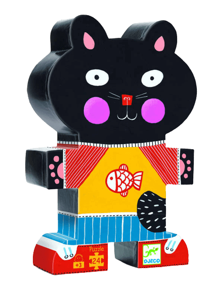 image Puzzle Silhouette - Miaou et la drôle de pêche